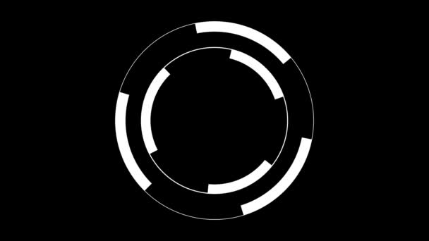Moderner Leuchtender Preloader Weißer Kreisförmiger Fortschrittsbalken Fps Animation — Stockvideo