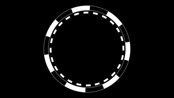 現代の発光プリローダー 白い円形の進歩ロードバー Fpsの3Dアニメーション — ストック動画