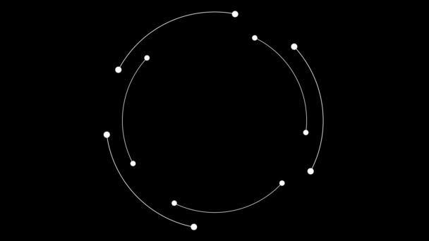 Minimal Black White Preloader Circle Animace Nakladacího Kola Abstraktní Krásný — Stock video