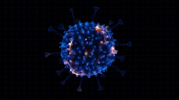 Virusskanning Virusskanningsgränssnitt Hud Virus Analysera Medicinskt Koncept För Titel Text — Stockvideo