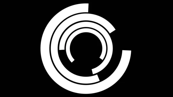 Minimal Black White Preloader Circle Loading Wheel Animation Abstract Beautiful — Stock Photo, Image