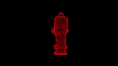 Su musluğu hologram kablosu hareket halinde. 3 Boyutlu Güzel Hazırlama.