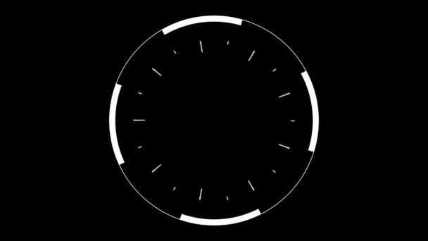 Precargador Luminoso Moderno Barra Carga Progreso Circular Blanca Animación Fps — Vídeo de stock