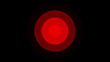 Titreşen kırmızı daireler. Modern aydınlık önyükleyici. Soyut titreşimli halkalar hareket arkaplanı. Renkli dairesel siluetler, soyut yüksek teknoloji geçmişi. 60 fps 3D animasyon