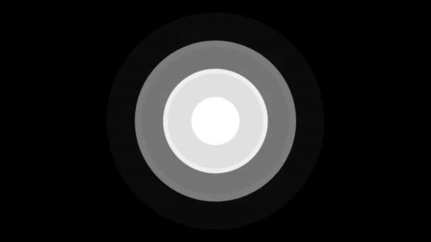 Pulserende Concentrische Witte Cirkels Moderne Lichtgevende Voorlader Abstracte Pulserende Ringen — Stockvideo