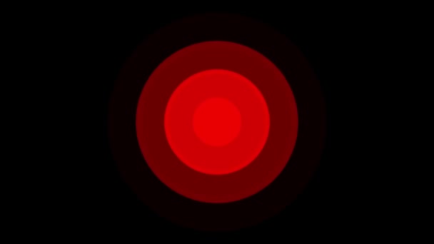 Pulsando Círculos Rojos Concéntricos Moderno Precargador Luminoso Anillos Pulsantes Abstractos — Vídeos de Stock