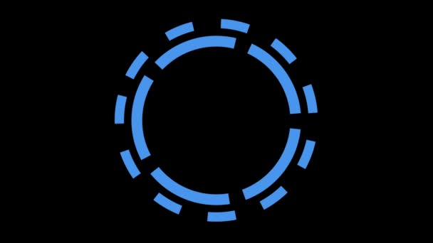 现代发光预载机 蓝色圆形进料杆 Fps 3D动画 — 图库视频影像