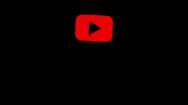 Youtube Contador Uma Mídia Social Influenciadores Com Espaço Cópia Número — Vídeo de Stock