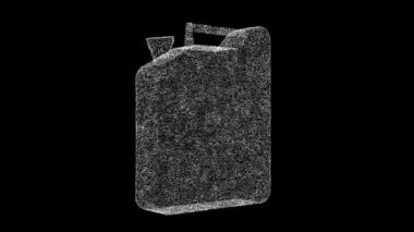 3D Kutu siyah bg üzerinde dönüyor. Benzin istasyonu. Petrol ürünleri deposu. Yakıt ve enerji. Başlık, metin, sunum için. İş için reklam arkaplanı. 3D animasyon 60 FPS