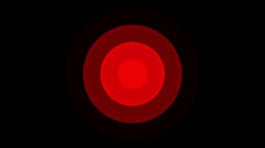 Titreşen kırmızı daireler. Modern aydınlık önyükleyici. Soyut titreşimli halkalar hareket arkaplanı. Renkli dairesel siluetler, soyut yüksek teknoloji geçmişi. 3 Boyutlu Canlandırma