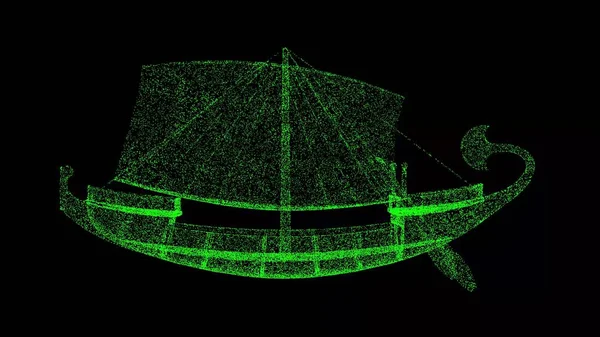 Αρχαία Μαγειρεία Πλοίο Μαύρο Ιστορική Επιστημονική Αντίληψη Για Τίτλο Κείμενο — Φωτογραφία Αρχείου