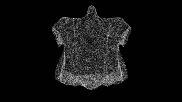 3D鬼在黑色Bg上 恐怖的鬼魂 有礼貌的人万圣节10月 一个不可思议的幻想概念 发光的粒子 3D动画 — 图库照片