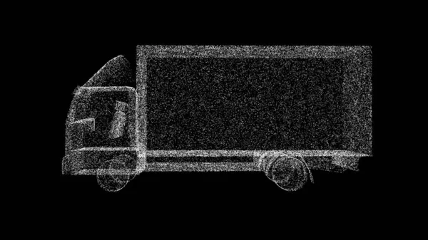 Camion Carico Nero Consegna Camion Consegna Espressa Concetto Servizio Spedizione — Foto Stock