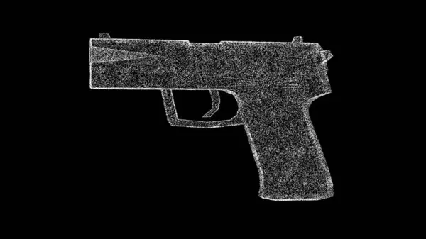Pistola Sobre Fondo Negro Concepto Arma Guerra Tienda Militar Venta — Foto de Stock