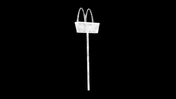 Логотип Mcdonald Вращается Черном Фоне Концепция Бренда Быстрого Питания Ресторан — стоковое видео