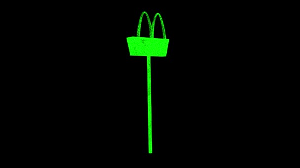 Mcdonald Logo Rotates Black Background Fast Food Brand Concept Fast — Stock Video