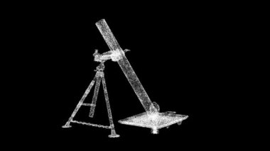 3D havan topu fırlatıcısı siyah arka planda dönüyor. Savaş konsepti. Silahlar ve bombalar. İş için reklam arkaplanı. Başlık, metin, sunum için. 3D animasyon 60 FPS