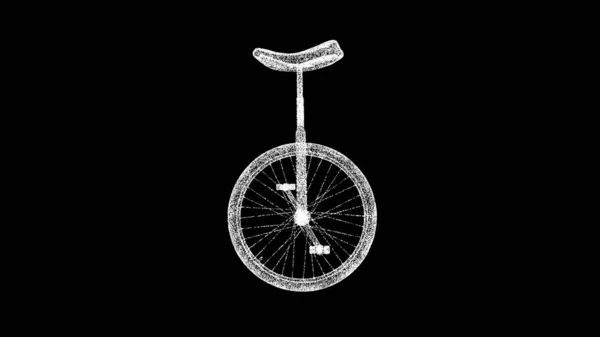 Unicycle Czarnym Tle Rozrywka Cyrkowa Sprzęt Sportowy Fitness Kontekst Reklamy — Zdjęcie stockowe