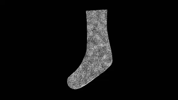 3D袜子在黑色背景上旋转 服装和时尚概念 圣诞袜 商业广告背景 3D动画 — 图库照片