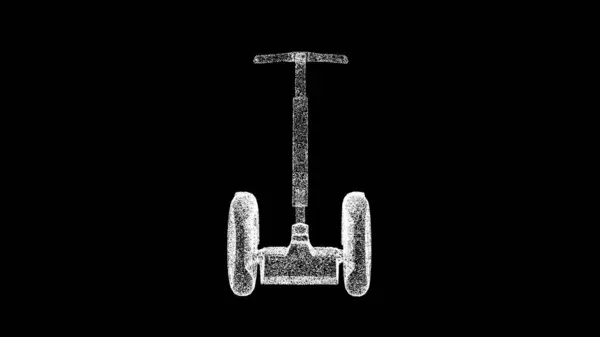 Segway Dreht Sich Auf Schwarzem Hintergrund Technisches Und Transportkonzept Moderner — Stockfoto