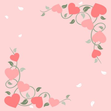 Valentine heart corner decoration