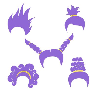 Mor saç şekilleri - koleksiyon