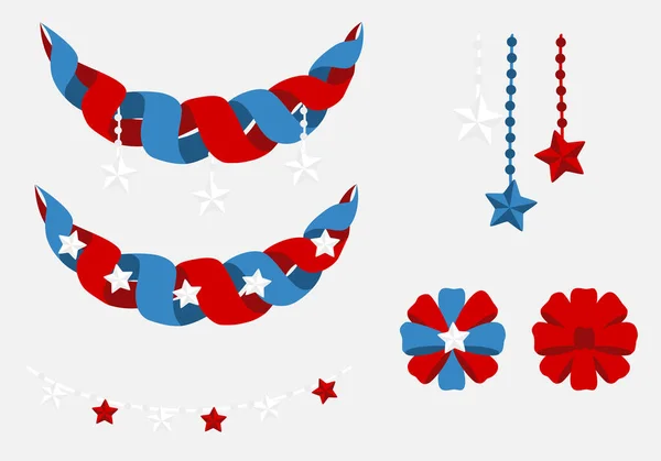 Fourth July Decoration — Stock Vector