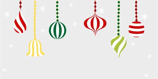 Décoration Ornement Noël Avec Flocon Neige — Image vectorielle