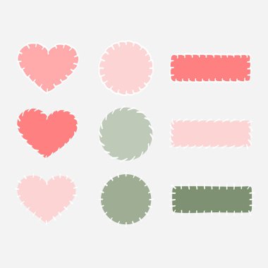 Beyaz iplikle el dikme yamaları