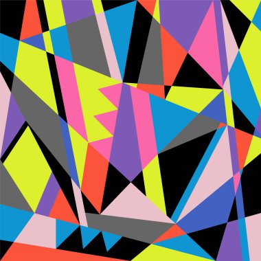 Vector drawing abstract illustration. Colorful creative collage pattern. For printing on fabric, poster, flyer, book cover or bookmark.