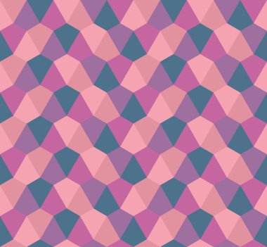 Geometrik şekillerin vektör görüntüsü. Kusursuz desen. Çoklu renkli seramik fayanslar, mozaik.