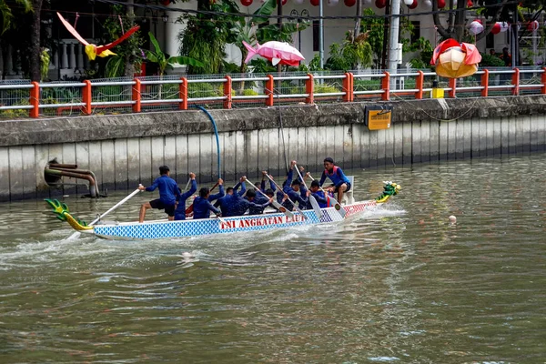 Surabaya Augustus 2023 Dragon Boot Team Race Onafhankelijkheid Dag Van — Stockfoto