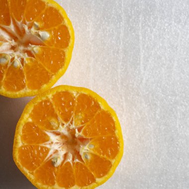 Top view of orange fruit slice clipart