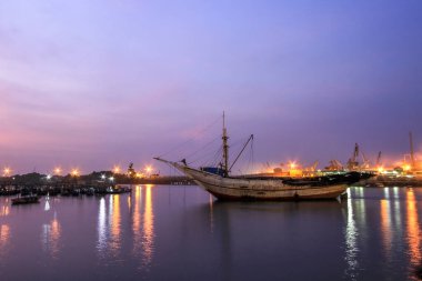 Geleneksel Kromen limanı, Gresik, Doğu Java, Endonezya