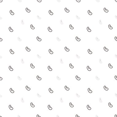 Şeffaf arkaplandaki fasülye ana hatsız desen.