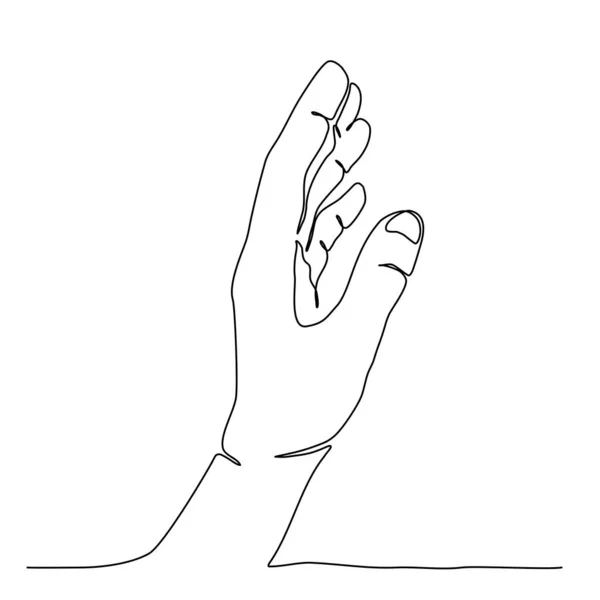 Ізольовані Руки Потребують Допомоги Мистецтві Безперервної Лінії — стоковий вектор