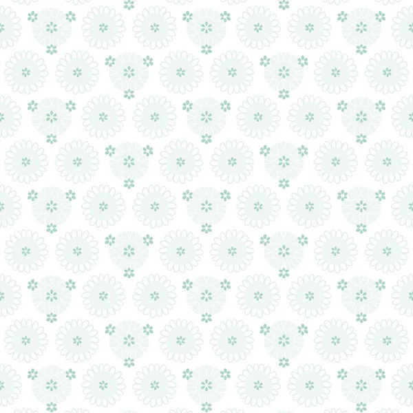 Hand Drawn Green Floral Repeat Print — Stock Photo, Image