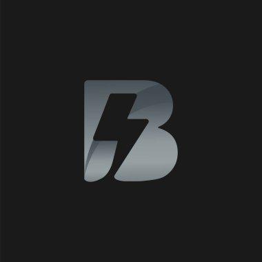 Initial letter B logo design Template. Letter B Lightning logo icon design elements. Electric power sign.