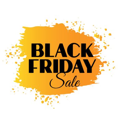 Black Friday Sale Text Design Template. Black Friday Offer Sticker Vector Isolated . Sell Offer Template.