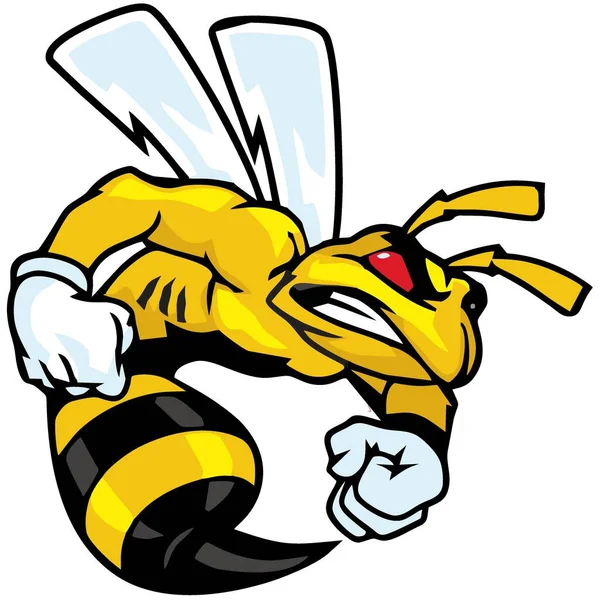 angry bee vector illustration eps file