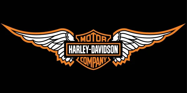 stock vector harley davidson with wings, editable eps file