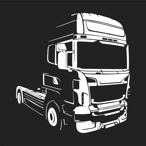 Caminhão Logotipo Editável Arquivo Eps Vetor — Vetor de Stock