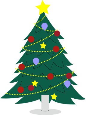 Noel süsleme ögesi, düzenlenebilir vektör