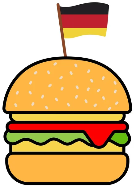 Illustration Burger Editable Eps File — Stock Vector