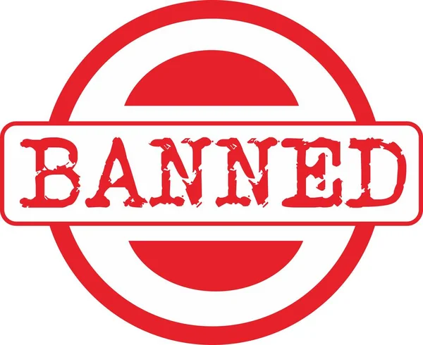 Banned Design Logo Editable Vector Eps — Stock Vector