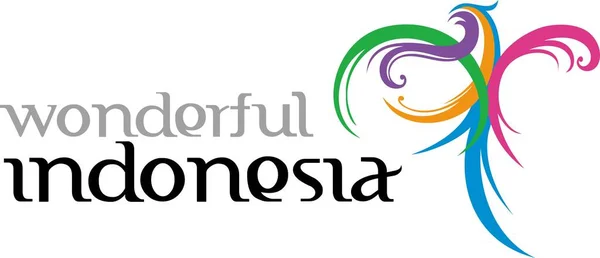 Logo Maravilloso Indonesia Archivo Eps Vector Editable — Archivo Imágenes Vectoriales
