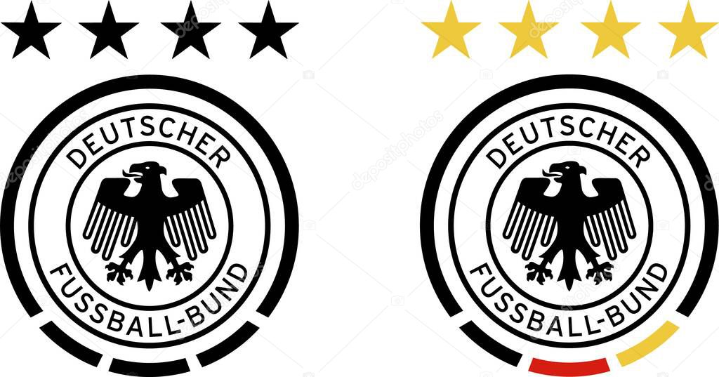Logo national germany football, editable vector eps file