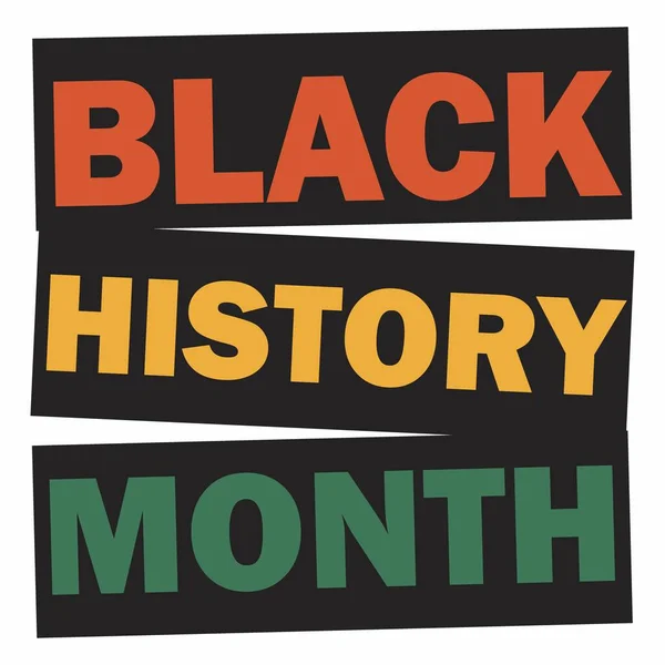 Μαύρος Μήνας Ιστορίας Γιορτάζεται Ετήσια Τον Μάρτιο Μαύρη Ιστορία Ηνωμένες — Διανυσματικό Αρχείο