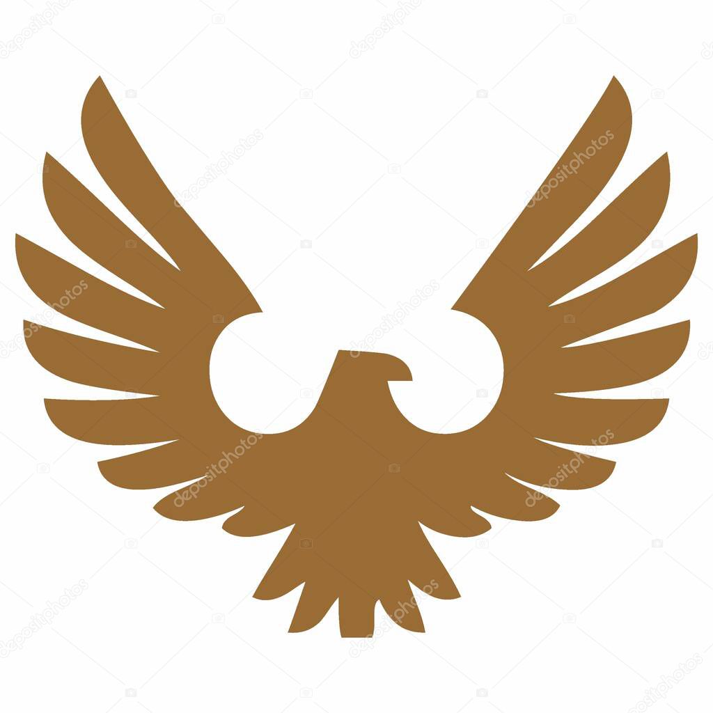 Eagle logo vector illustration, editable color and size eps file