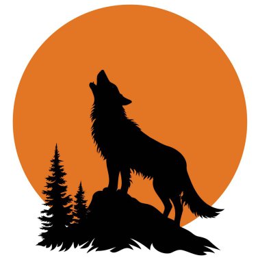 Kurt Ormanı logosu, düzenlenebilir renk ve boyut dosyaları